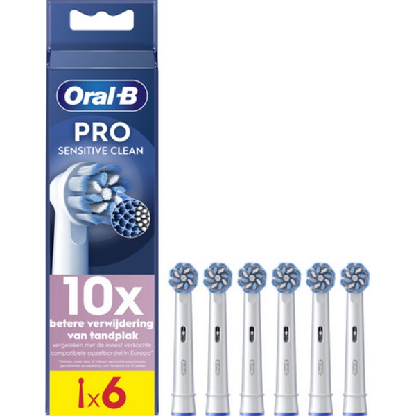סט 6 ראשי מילוי למברשת שיניים חשמלית Oral-B &lrm;Pro Sensitive Clean - 6