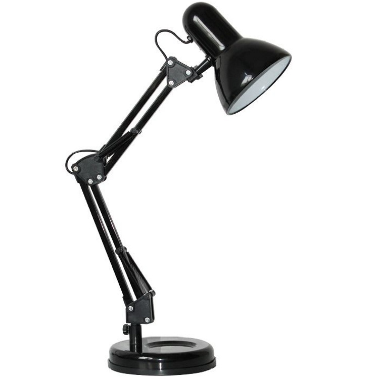 מנורת שולחן מתכווננת בעיצוב רטרו Omega &lrm;Flamingo שחור