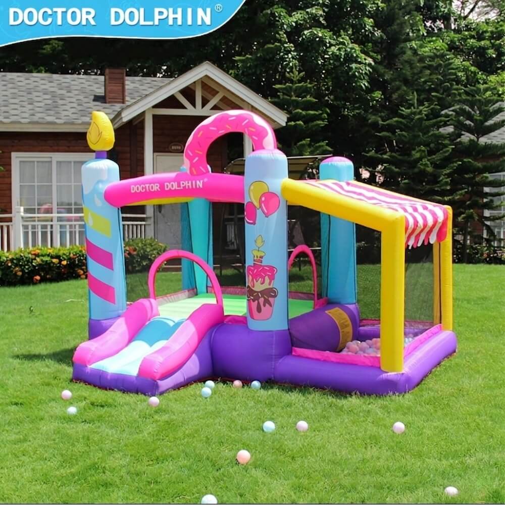 מתקן קפיצה מתנפח כולל מגלשה Doctor Dolphin &lrm;DD-72002