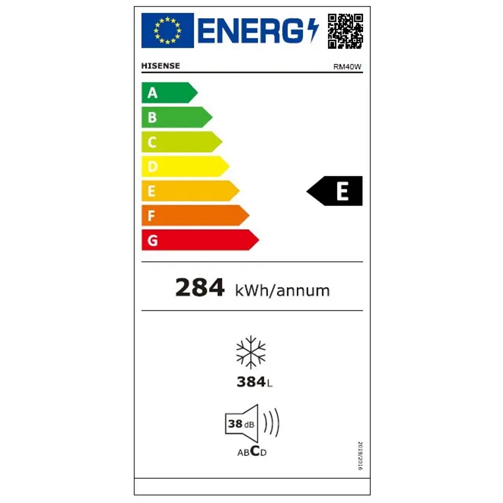 תווית אנרגיה - rm40w לבן hisense