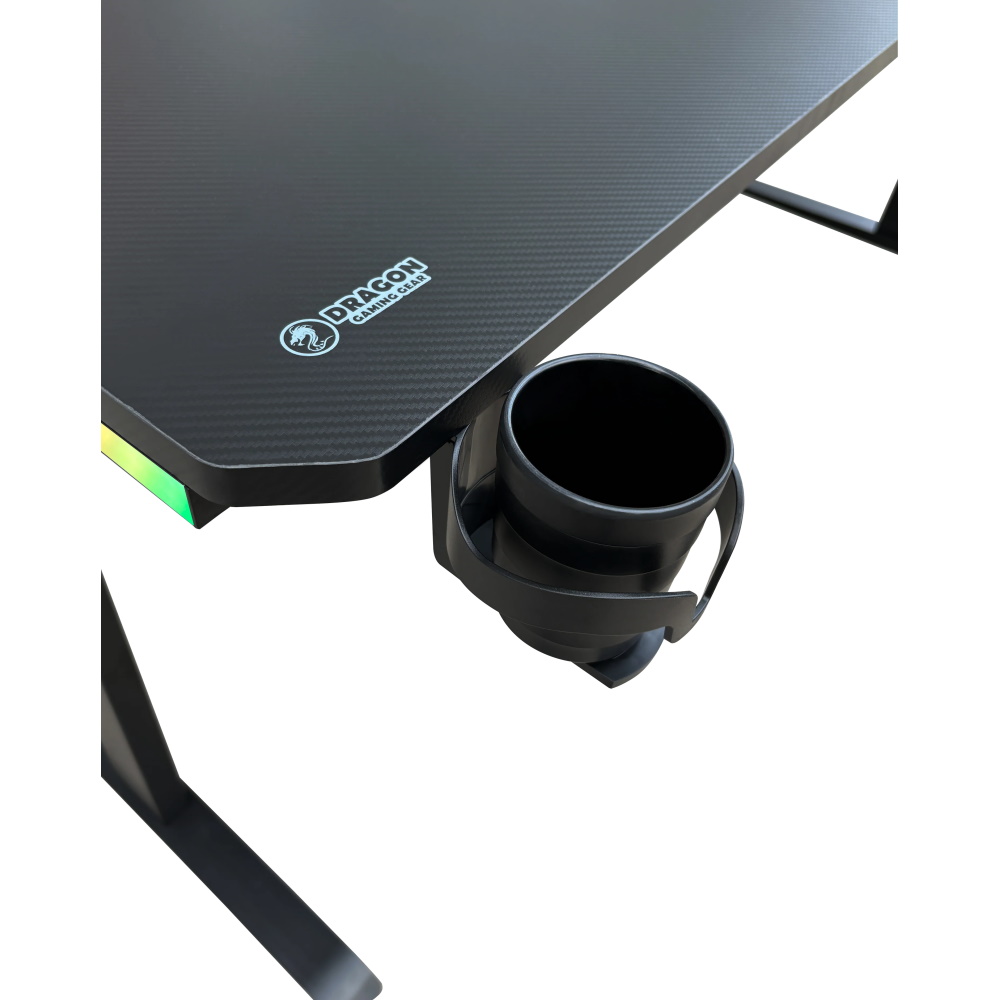 שולחן גיימינג פינתי ימין כולל תאורה dragon smart tech rgb