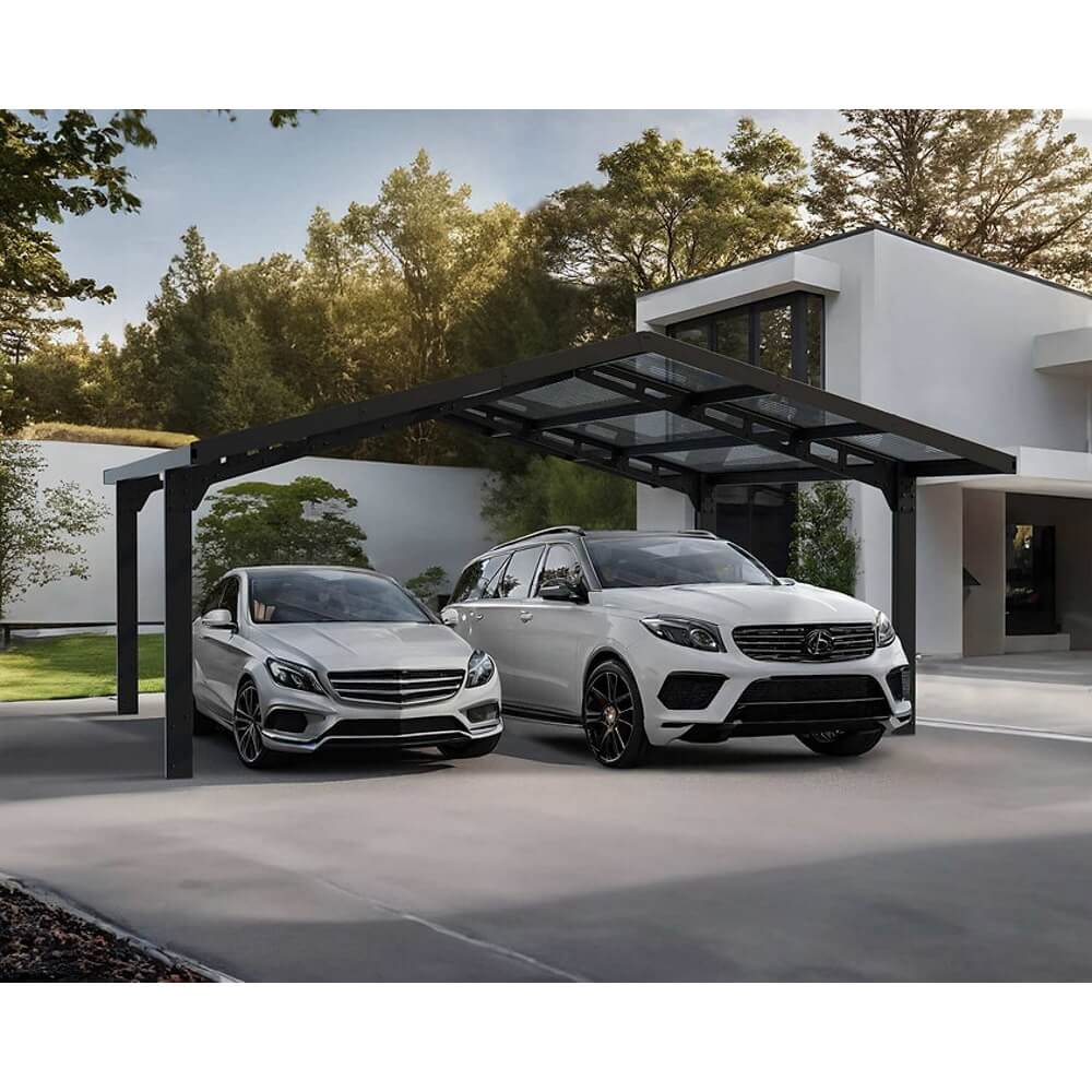 חניה מקורה כולל מקום חניה כפול לרכב 5.7x6 מטר Canopia &lrm;Sydney Apex 5.7x6