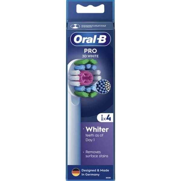 סט 4 ראשי מילוי למברשת שיניים חשמלית Oral-B &lrm;Pro 3D White