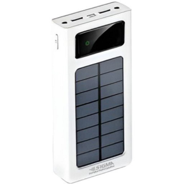 סוללת גיבוי סולארית Sigma 10000mAh &lrm;SM-PBS-308S-WH לבן