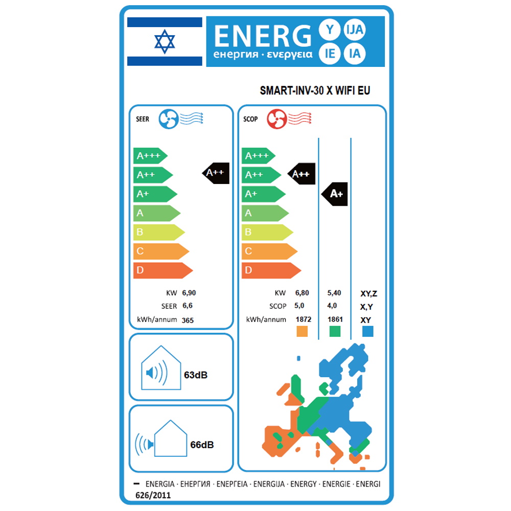 תווית אנרגיה - smart-inv- 30 x wifi eu שנת 2025 tornado