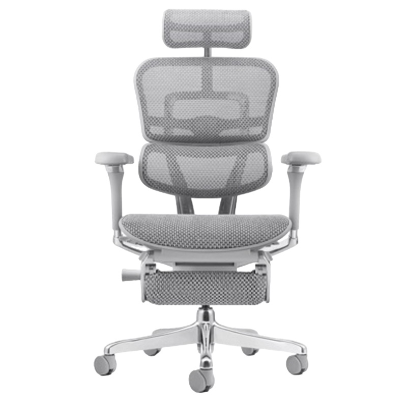 כיסא משרדי ארגונומי כולל הדום רגליים Comfort &lrm;Ergohuman Pro אפור
