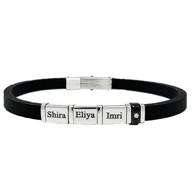צמיד סיליקון יוקרתי BL jewelry &lrm;סיליקון