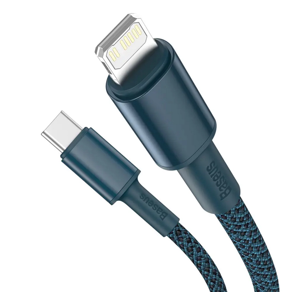 high density braided type-c-iphone pd 20w 2m כחול baseus