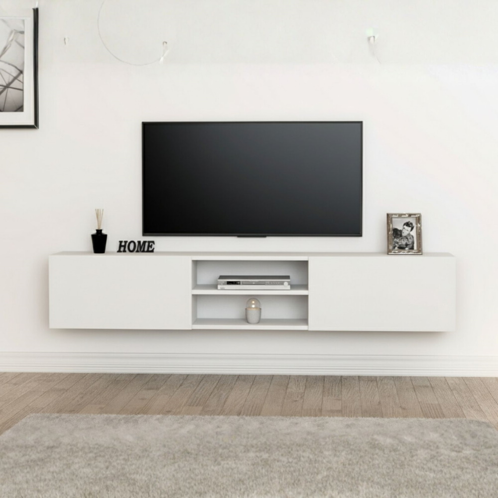 מזנון צף מעוצב Tudo Design &lrm;איתי לבן