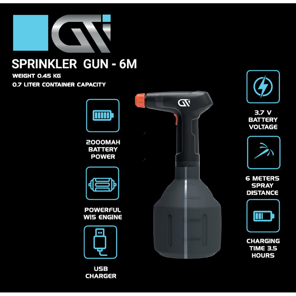 sprinkler gun 6m usb gti
