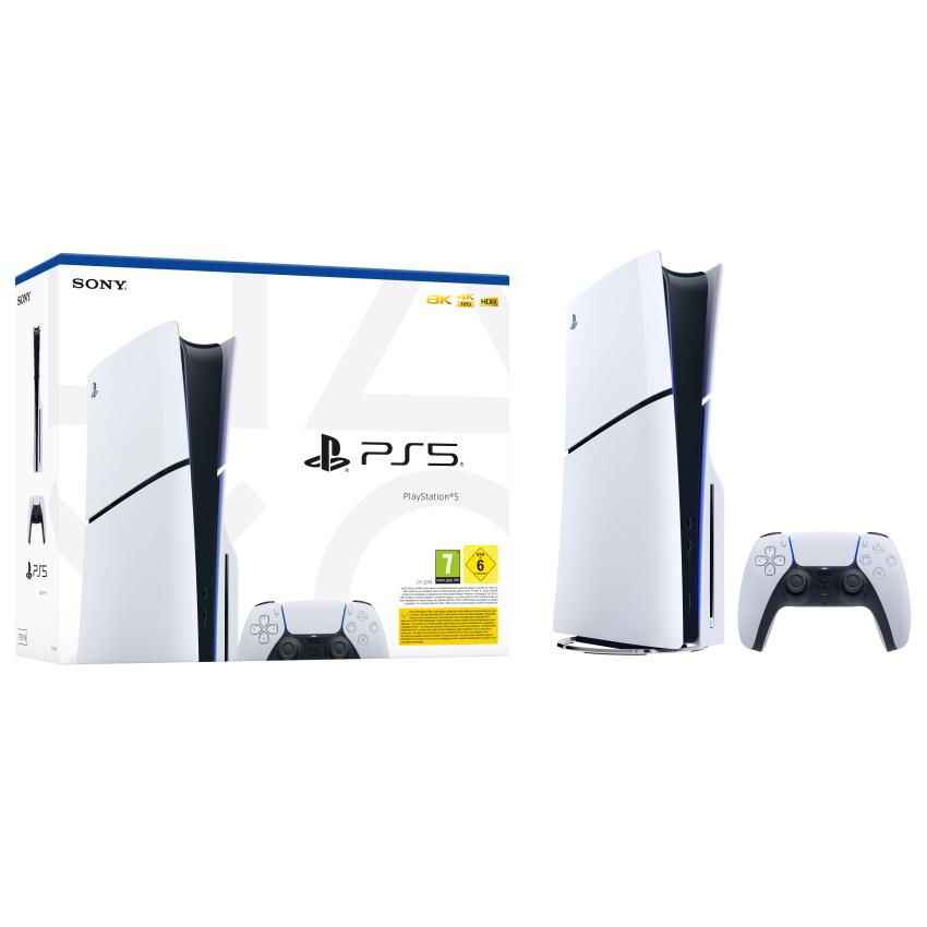 קונסולת משחק סוני פלייסטיישן Sony Playstation 5 Slim &lrm;PlayStation 1TB Blu-ray Slim Edition