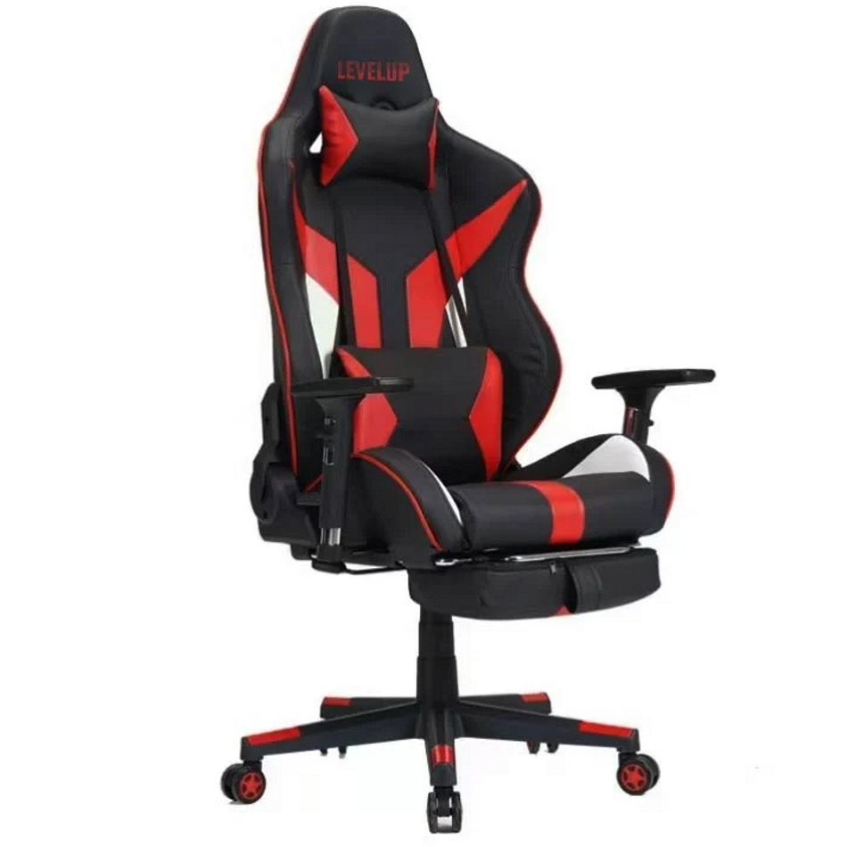 כסא גיימינג Level Up &lrm;7038 שחור משולב אדום