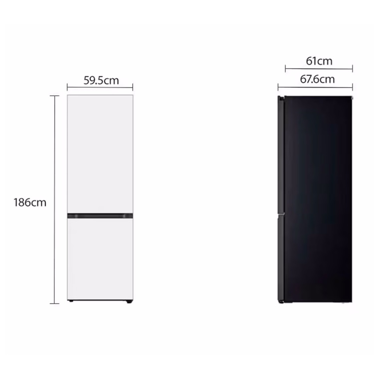 מקרר מקפיא תחתון - 344 ליטר lg