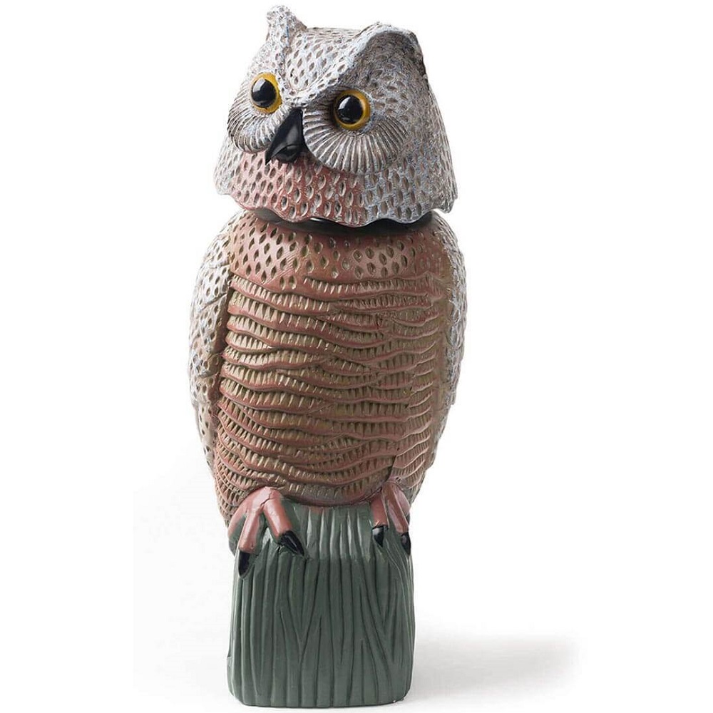 דחליל ינשוף ראש מסתובב - חום owl market