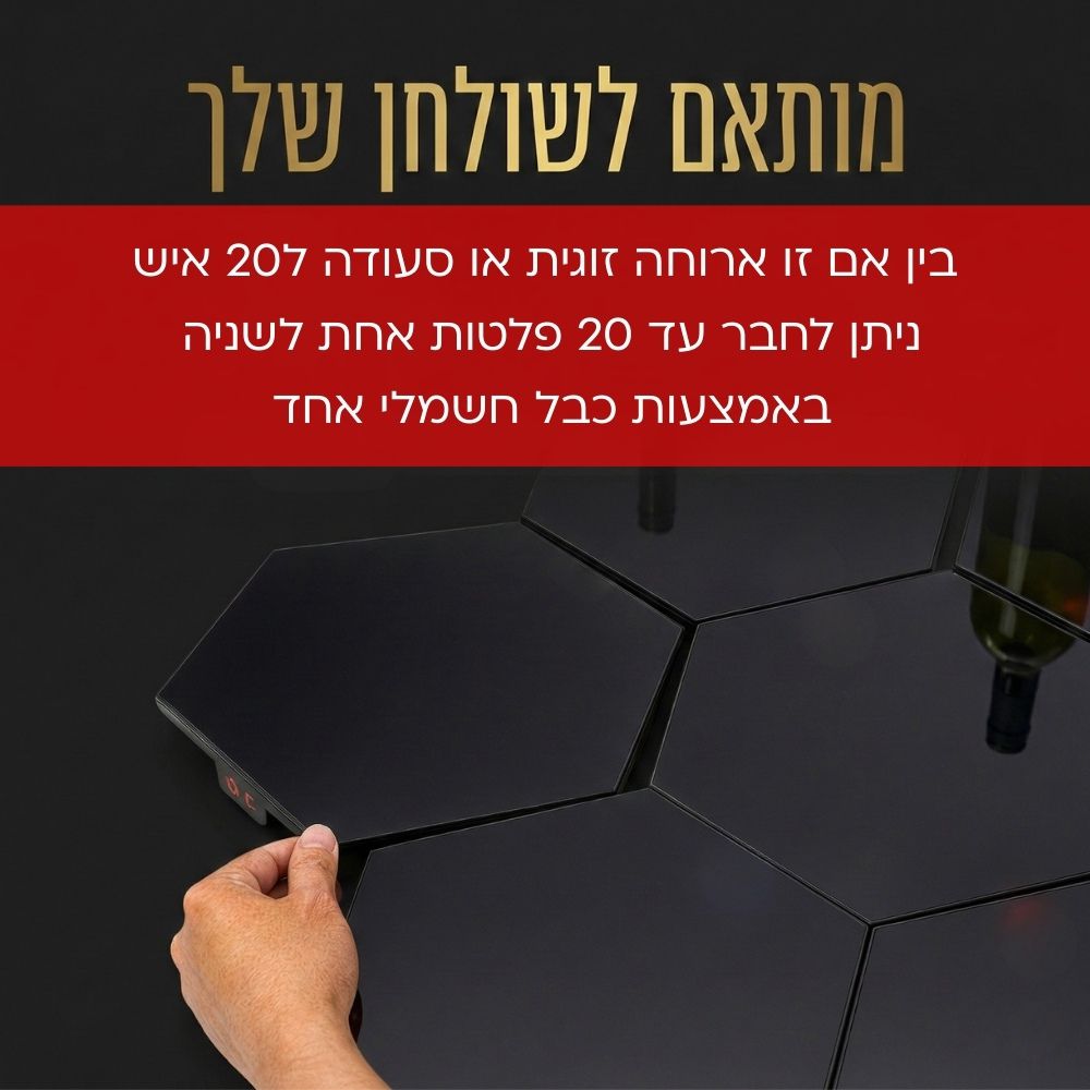 פלטת שבת מתחברת עשוייה זכוכית universe