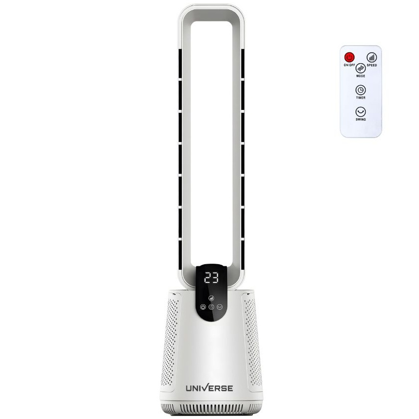 מאוורר מגדל כולל שלט בטיחותי ללא כנפיים Universe 50W &lrm;NRI-7676