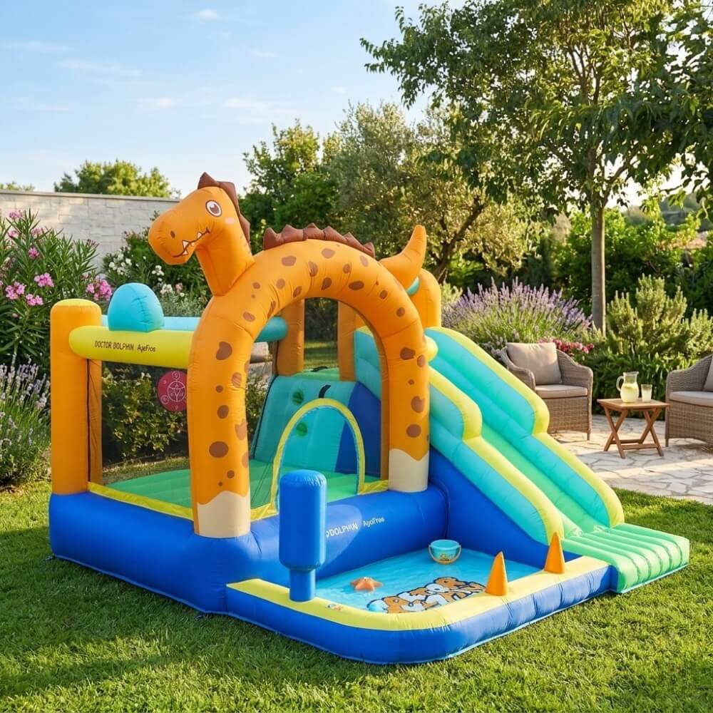 מתקן מתנפח כולל מגלשה Doctor Dolphin &lrm;DD-72080