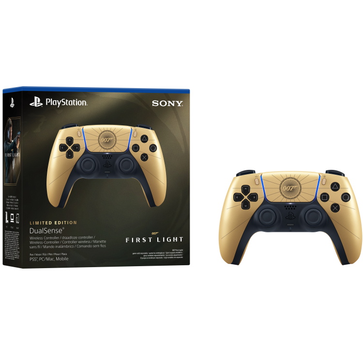 בקר אלחוטי לקונסולת משחקים PlayStation - מכירה מוקדמת &lrm;PS5 Dualsense 007 First Light LE מהדורה מוגבלת