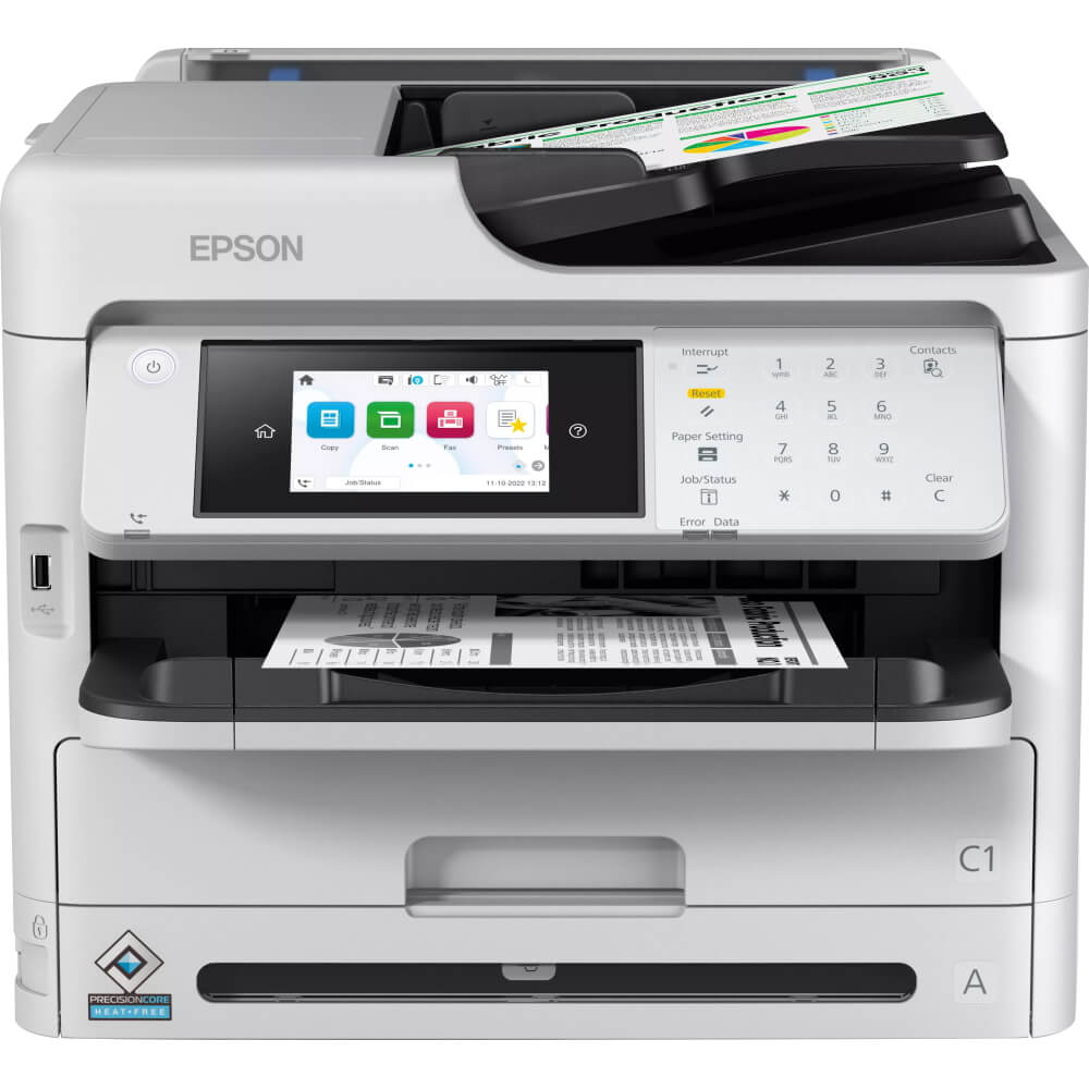 מדפסת הזרקת דיו אלחוטית משולב לעסקים Epson &lrm;WorkForce Pro WF-M5899DWF