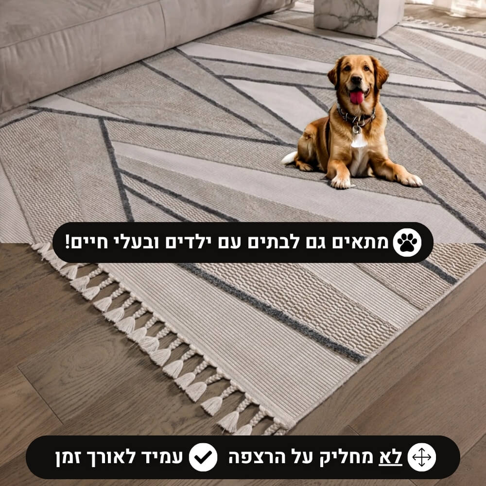 תמונה של שטיח מודרני כולל דוגמאות גיאומטריות carmel floor