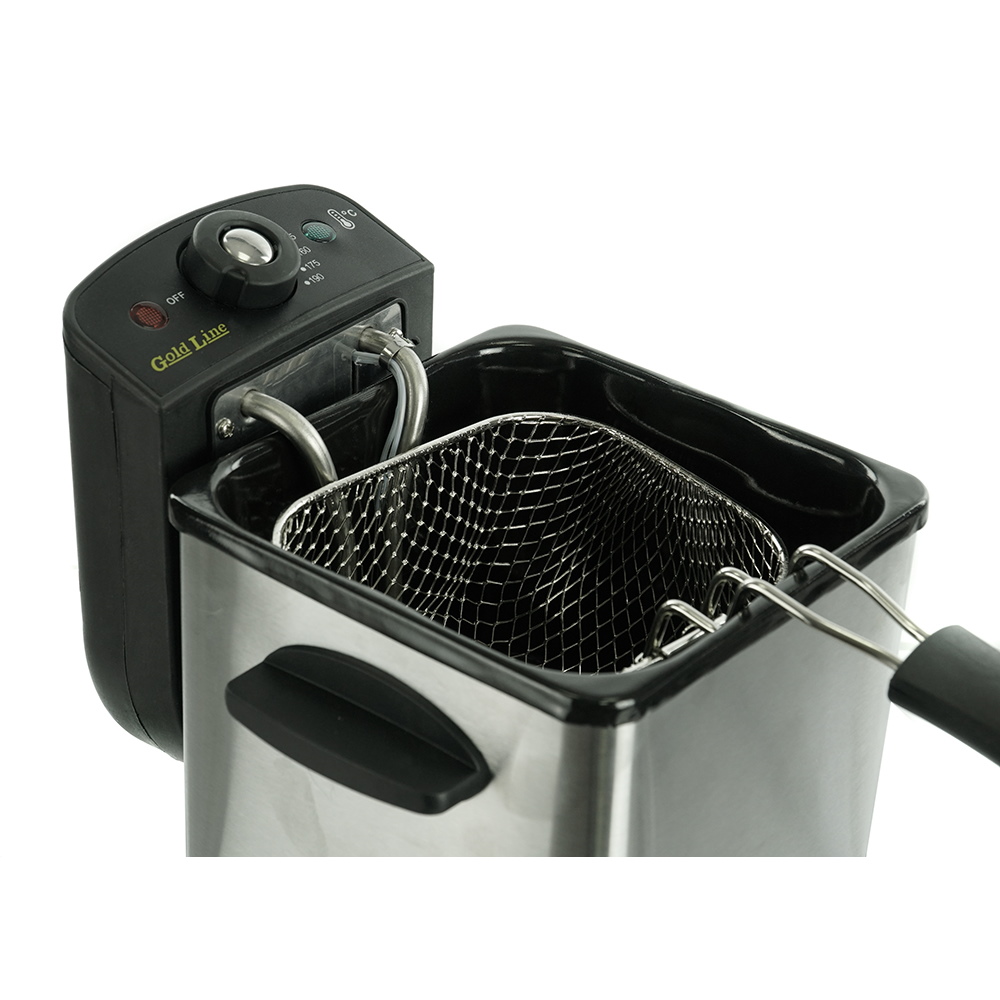 סיר טיגון חשמלי 1.5 ליטר gold line 1000w