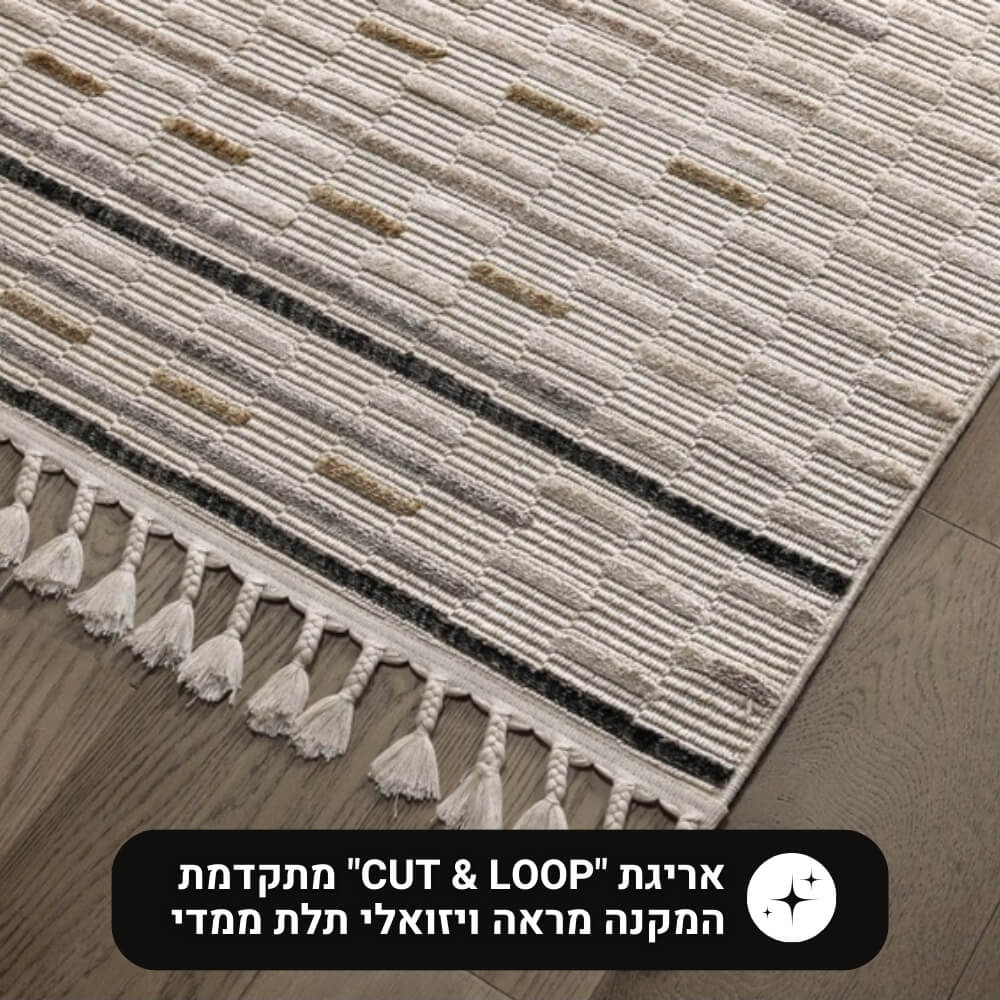 תמונה של שטיח מודרני כולל דוגמאות גיאומטריות carmel floor