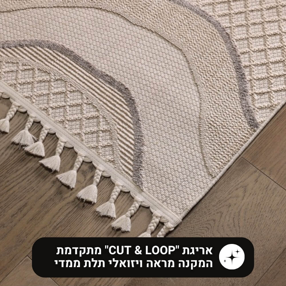 שטיח מודרני כולל דוגמאות גיאומטריות carmel floor