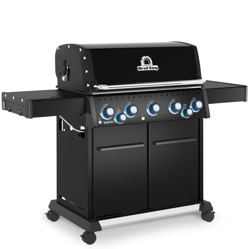 גריל גז 5 מבערים כולל כירת צד ושיפוד מסתובב broil king