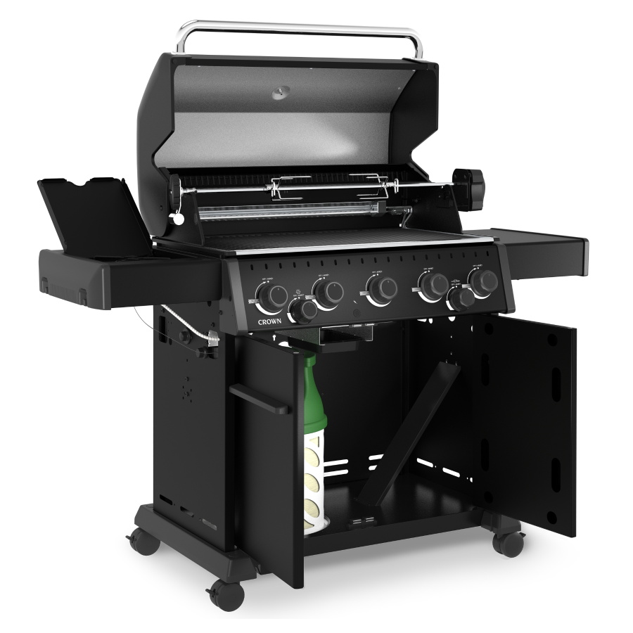 גריל גז 5 מבערים כולל כירת צד ושיפוד מסתובב broil king