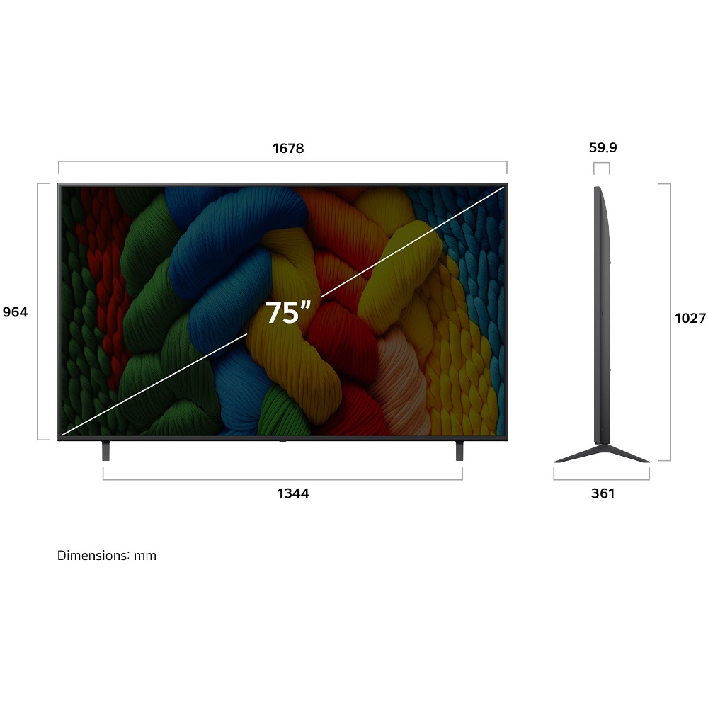 טלוויזיה חכמה 75 lg 4k nanocell