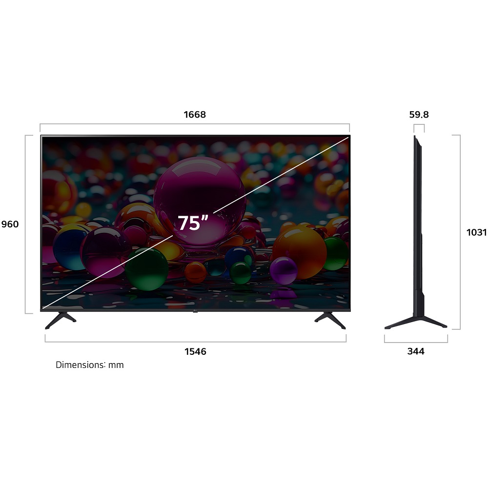 טלוויזיה חכמה 75 lg 4k uhd