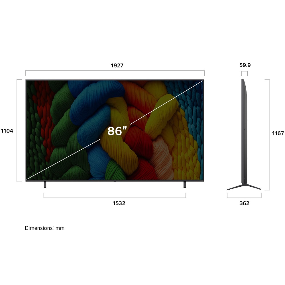 טלוויזיה חכמה 86 lg 4k nanocell