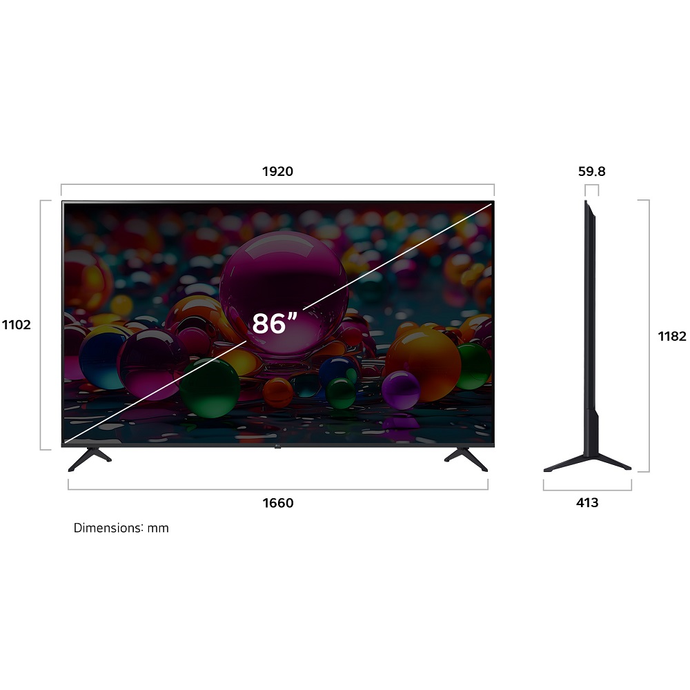 טלוויזיה חכמה 86 lg 4k uhd