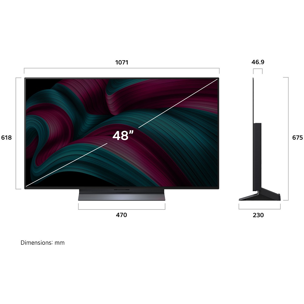 טלוויזיה חכמה 48 lg 4k oled