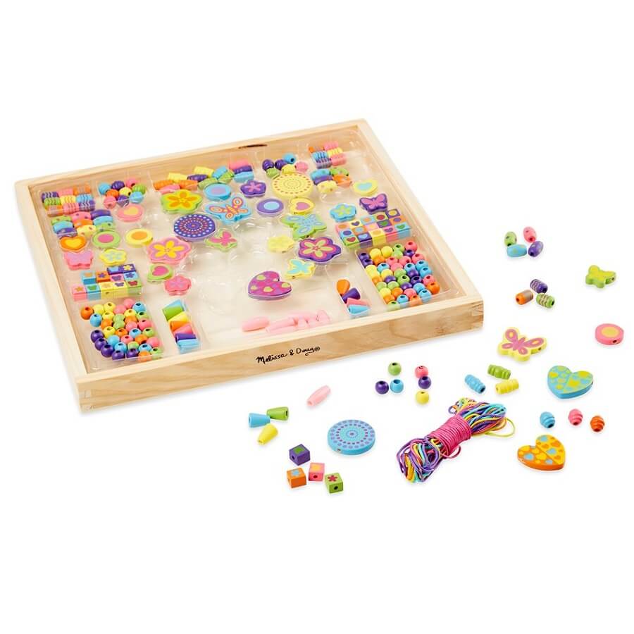 ערכת חרוזים פרחים ופרפרים melissa&doug