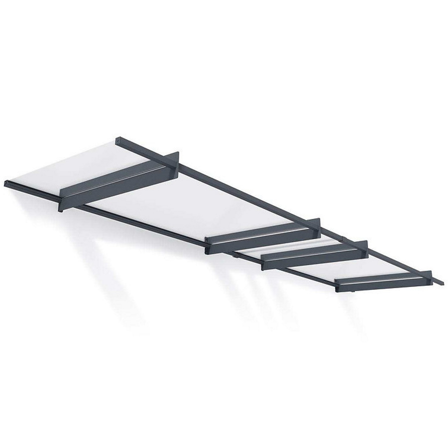 גגון דלת כניסה Canopia &lrm;Nancy 1x4.1 אפור שקוף