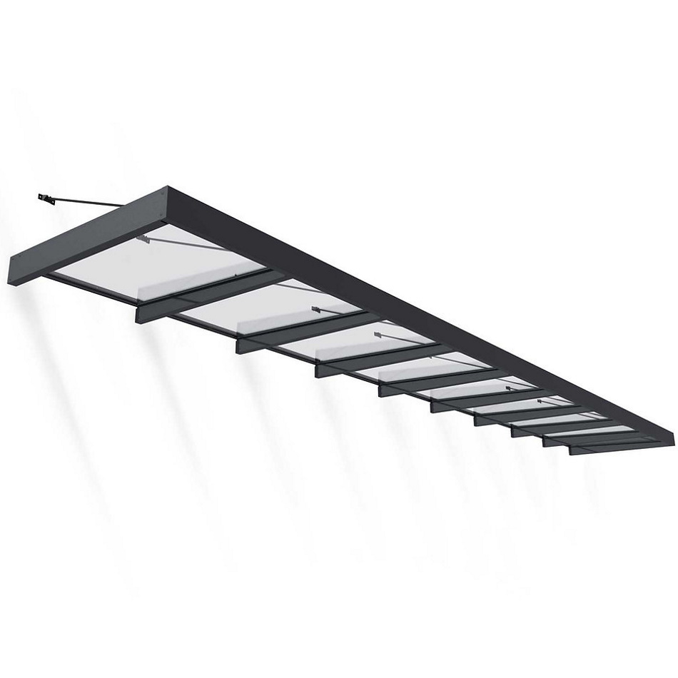גגון גשם לדלת/חלון 1.4x8.5 אפור שקוף Canopia &lrm;707293 Sophia XL