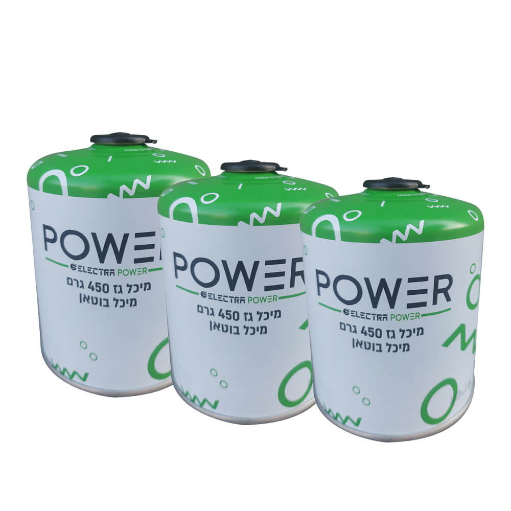 3 בלוני גז 450 גרם להברגה Supergas Power &lrm;3*80067