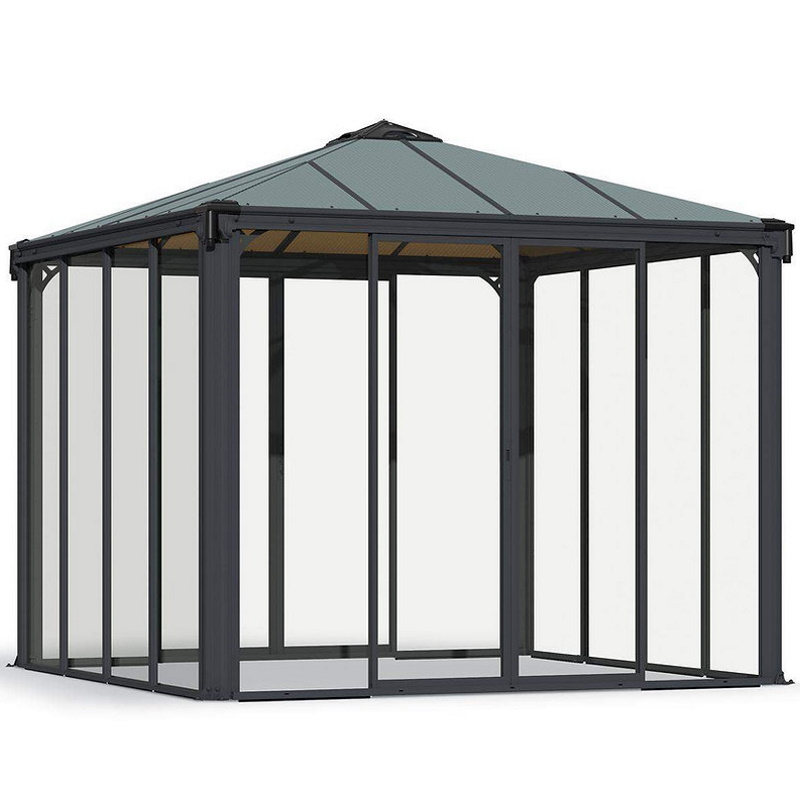 גזיבו סגור לגינה Canopia &lrm;Ledro 3X3 אפור כהה