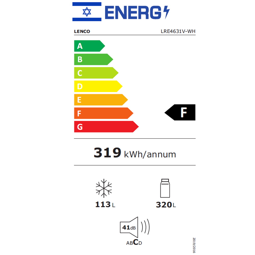 תווית אנרגיה - lre4631v-wh lenco