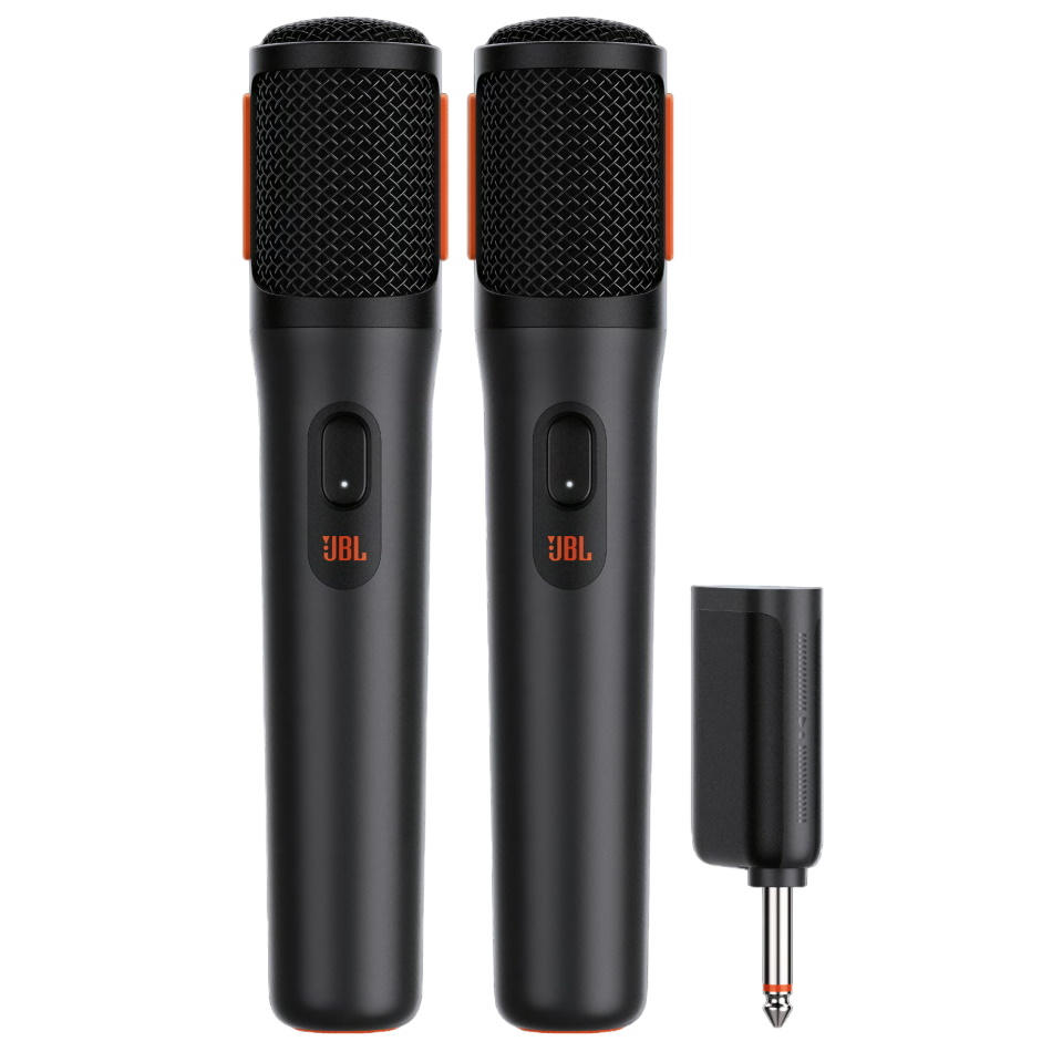 זוג מיקרופונים אלחוטיים ומקלט שידור JBL &lrm;Partybox Wireless Mic