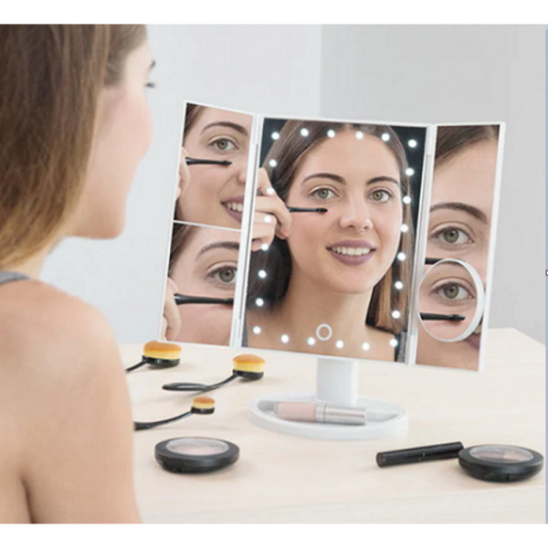 מראת איפור כולל הגדלה ותאורת InnovaGoods LED &lrm;V0100904