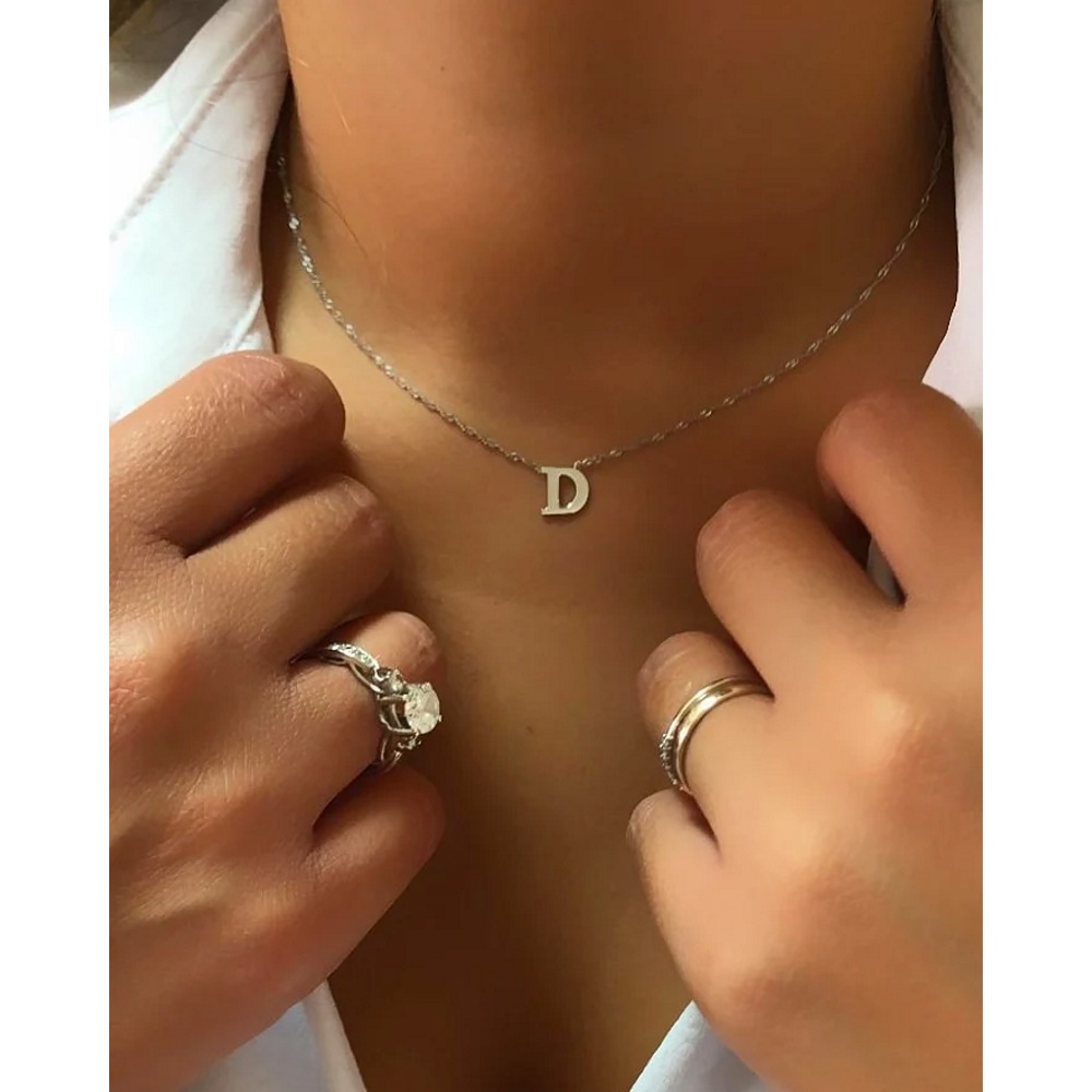 שרשרת אות קלאסית BL jewelry &lrm;אות קלאסית - כסף 925
