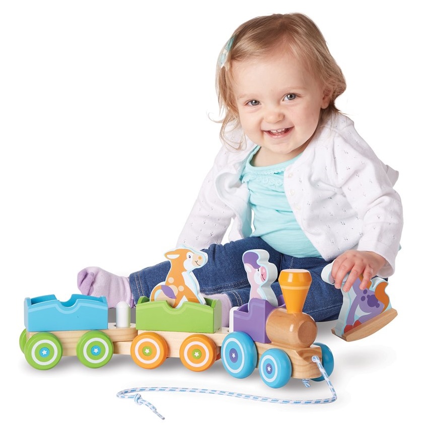 משחק רכבת חיות לפעוטות melissa&doug