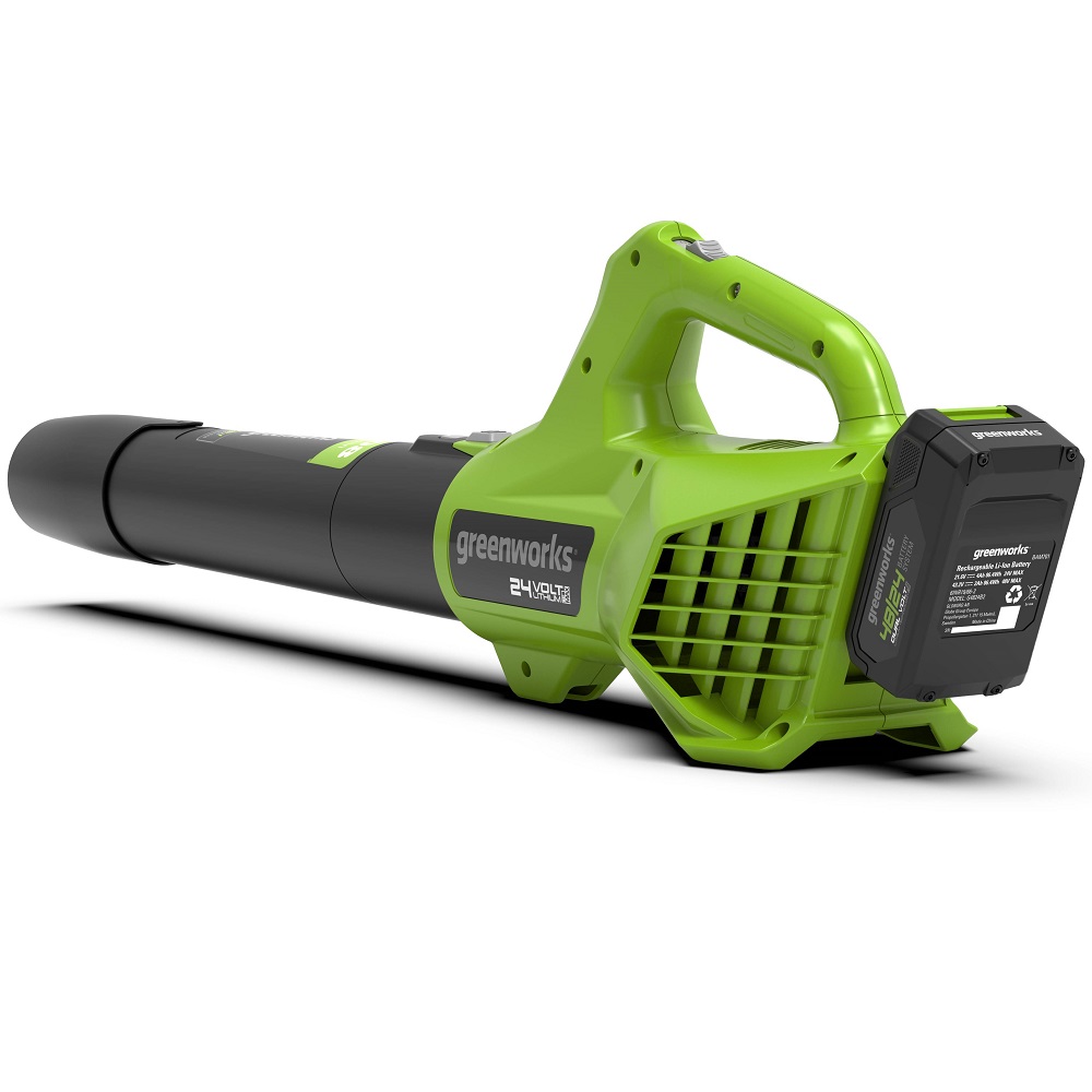 מפוח עלים 24v כולל סוללה 2.0ah ומטען greenworks