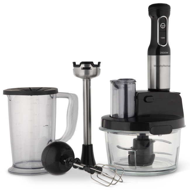 בלנדר מוט 2500W XL משולב מעבד מזון ומקציף Morphy Richards &lrm;48533