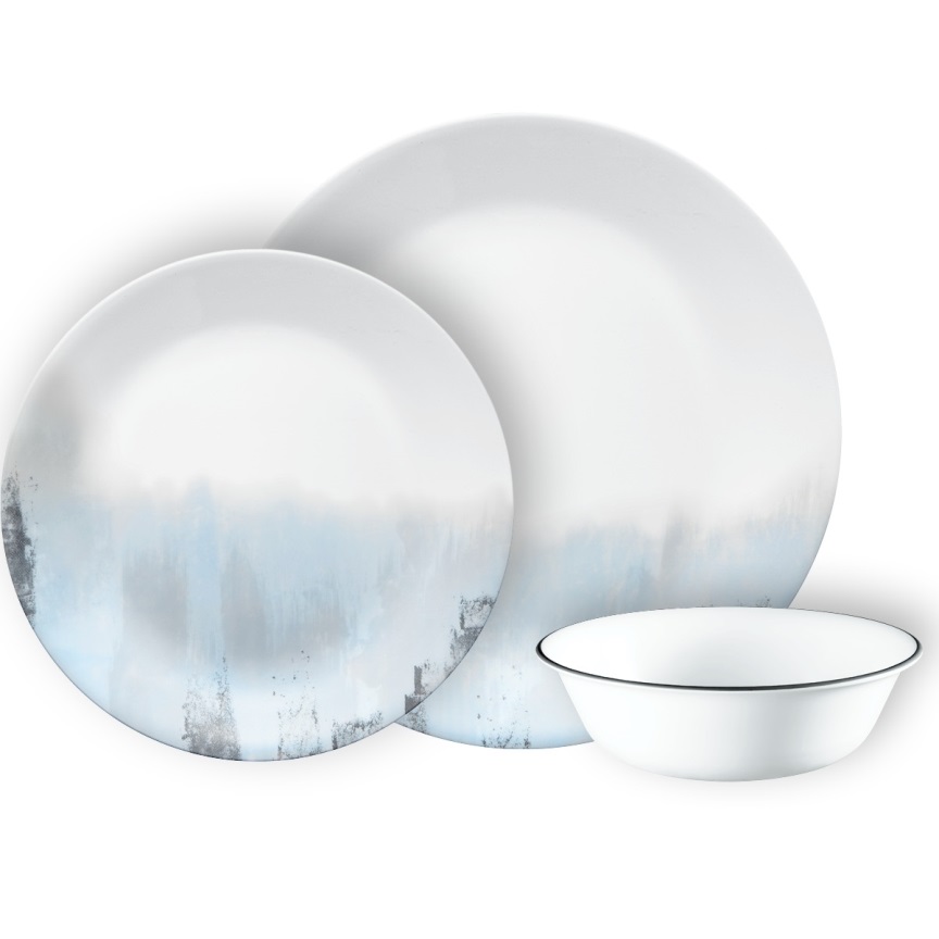 סט 12 חלקים ל-4 סועדים Corning By Corelle &lrm;Tranquil Reflection 10612g
