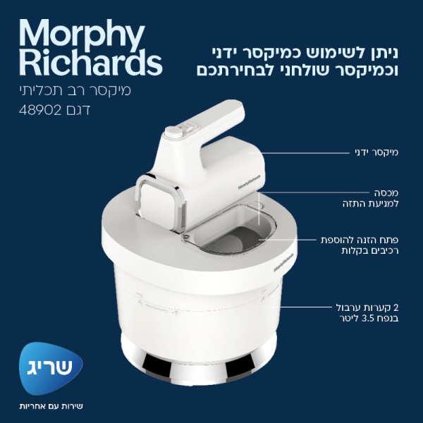 תמונה של מיקסר  ידני רב תכליתי morphy richards