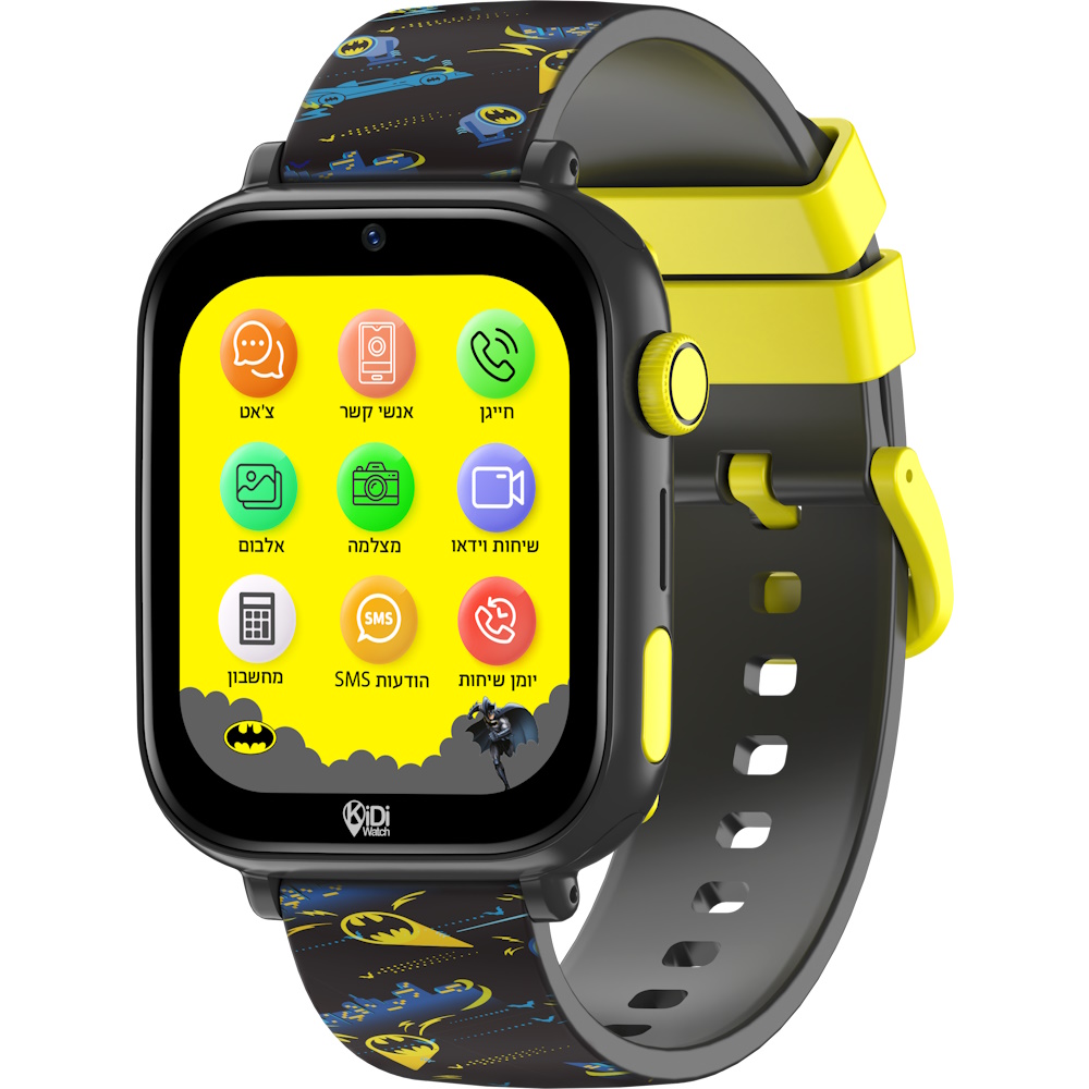שעון חכם לילדים כולל סים מובנה Kidiwatch &lrm;באטמן 4G