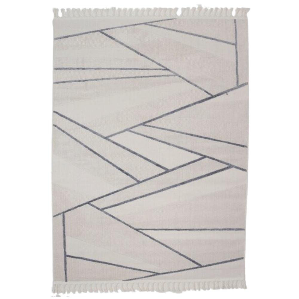 שטיח מודרני כולל דוגמאות גיאומטריות Carmel Floor &lrm;קאלי 03 אפור כהה 340X240 ס"מ